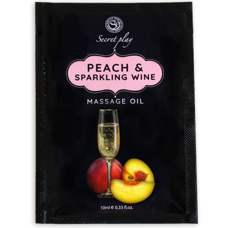 Secret Play Dosette Huile de massage Secret Play Pêche-Vin pétillant 10ml